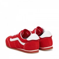 Кроссовки Vans Super Lowpro Racing Red красно-белые ретро-беговые фото