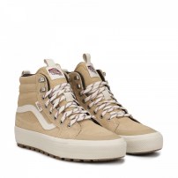 Высокие кеды Vans Sk8-HI MTE Waterproof бежево-белые утепленные фото