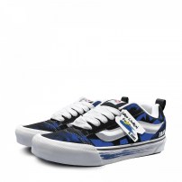 Кеды Vans Knu Skool Geometric синие с абстрактным принтом и биркой Gaz Lauren фото