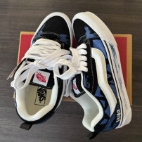 Кеды Vans Knu Skool Geometric синие с абстрактным принтом и биркой Gaz Lauren фото