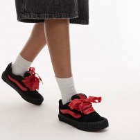 Кеды Vans Knu Skool Creeper розовые с металлическими шипами на creeper-подошве фото