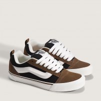 Кеды Vans Knu Skool коричнево-белые двухтональные фото