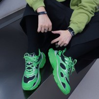 Кроссовки Li-Ning Y2K Meadow Green ярко-зеленые с черной сеткой и серебром фото
