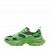 Кроссовки Li-Ning Y2K Meadow Green ярко-зеленые с черной сеткой и серебром фото