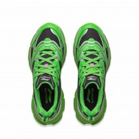 Кроссовки Li-Ning Y2K Meadow Green ярко-зеленые с черной сеткой и серебром фото