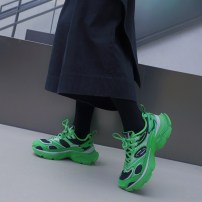 Кроссовки Li-Ning Y2K Meadow Green ярко-зеленые с черной сеткой и серебром фото