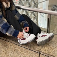 Кеды Li-Ning Zhengcheng V2 Off White бордовые с кремовой подошвой фото