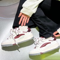 Кеды Li-Ning Zhengcheng V2 Off White бордовые с кремовой подошвой фото