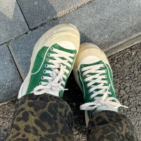 Кеды Li-Ning Cream зеленые с кремовыми вставками фото