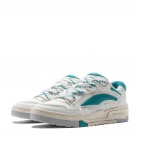 Кеды Li-Ning Zhengcheng V2 белые с голубыми и зелеными вставками фото
