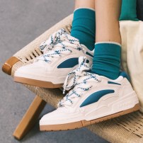 Кеды Li-Ning Zhengcheng V2 белые с голубыми и зелеными вставками фото