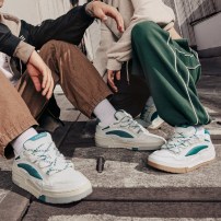 Кеды Li-Ning Zhengcheng V2 белые с голубыми и зелеными вставками фото