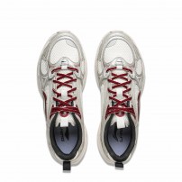Кроссовки Li-Ning Meteor белые с серыми вставками на массивной подошве фото