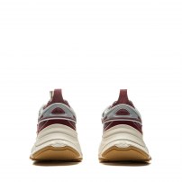 Кроссовки Li-Ning Y2K Saffron серо-бордовые с серебряными вставками фото