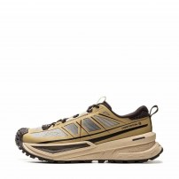 Кроссовки Li-Ning AHTV015 хаки оливковые с бежевой трейловой подошвой фото