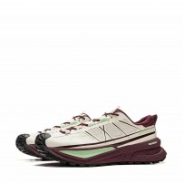 Кроссовки Li-Ning CF SE кремово-фиолетовые с зеленым акцентом фото