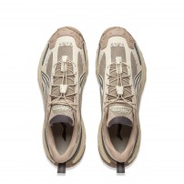 Кроссовки Li-Ning CF Yijie 2.0 коричнево-хаки с кремовой подошвой фото