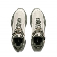 Кроссовки Li-Ning CF Qianxingce 3.0 хаки-серые с темно-зеленым фото