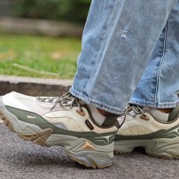 Кроссовки Li-Ning CF Qianxingce 3.0 хаки-серые с темно-зеленым фото