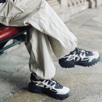 Кроссовки Li-Ning CF Linchuan черно-кремовые с крупной подошвой фото