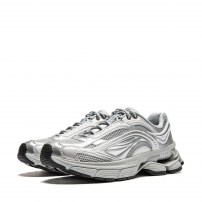 Кроссовки Li-Ning Renew Silver Gray серебристо-серые ретро-беговые фото