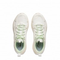 Кроссовки Li-Ning Meteor Crystal White белые с лаймовыми акцентами фото