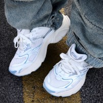 Кроссовки Li-Ning Y2K Milky White молочные с аврора-синими и серебряными вставками фото