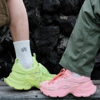 Кроссовки Li-Ning Y2K Acid Green кислотно-зеленые тотально фото