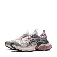 Кроссовки Li-Ning Y2K Creamy White кремово-сливовые с серебром фото