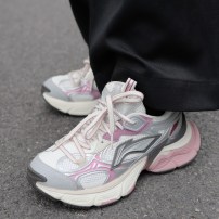 Кроссовки Li-Ning Y2K Creamy White кремово-сливовые с серебром фото
