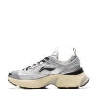 Кроссовки Li-Ning Y2K Silver серебряно-молочные металлические фото