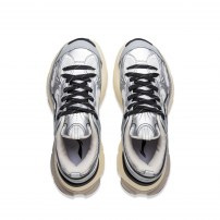Кроссовки Li-Ning Y2K Silver серебряно-молочные металлические фото