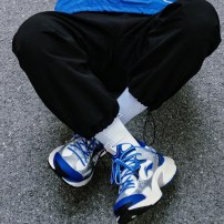 Кроссовки Li-Ning Y2K Milky White молочные с мечтательно-голубыми вставками фото