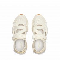 Кроссовки Li-Ning Honey Milk White молочно-белые с рельефной подошвой фото