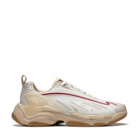 Кроссовки Li-Ning 2K Butterfly кремовые с красной полосой и gum-подошвой