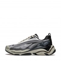 Кроссовки Li-Ning 2K Butterfly серо-снежные с лаймовым акцентом фото