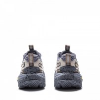Кроссовки треккинговые Li-Ning CF Su Yijie 2.0 серо-синие с желтой подошвой и треугольным рисунком фото
