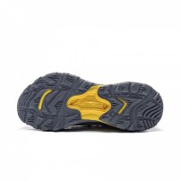 Кроссовки треккинговые Li-Ning CF Su Yijie 2.0 серо-синие с желтой подошвой и треугольным рисунком фото