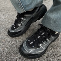 Кроссовки треккинговые Li-Ning CF Su Yijie 2.0 черные с серебристой геометрической графикой фото