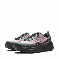 Кроссовки Li-Ning Zhuye сиреневые с зеленым воротником и эластичным фиксирующим шнуром фото