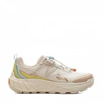 Кроссовки Li-Ning Zhuye молочно-белые с яркими мультицветными вставками и фиксирующим шнуром