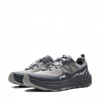Кроссовки Li-Ning Zhuye серые с темно-угольным основанием и шнуром-стяжкой фото