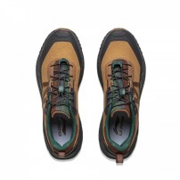 Кроссовки Li-Ning Zhuye молочно-коричневые с черной рамкой и карамельной gum-подошвой фото
