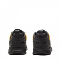 Кроссовки Li-Ning SE Hexloc горчично-желтые замшевые с бирюзовым фиксирующим шнуром фото