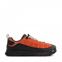 Кроссовки Li-Ning SE Hexloc терракотово-оранжевые замшевые с кремовым фиксирующим шнуром