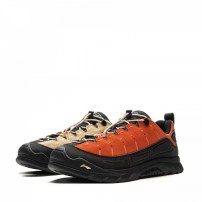 Кроссовки Li-Ning SE Hexloc терракотово-оранжевые замшевые с кремовым фиксирующим шнуром фото