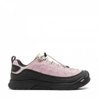 Кроссовки Li-Ning SE Hexloc нежно-розовые замшевые с кремовым фиксирующим шнуром