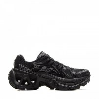 Кроссовки Li-Ning ACE 3.0 Cosmic Black полностью черные с глянцевыми вставками и архитектурной подошвой