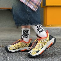 Кроссовки треккинговые Li-Ning Yijie 2.0 V2 желто-лаймовые с ярко-оранжевым воротником и шнуром фото