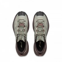 Кроссовки треккинговые Li-Ning CF SE оливково-зеленые с темно-вишневой подошвой фото